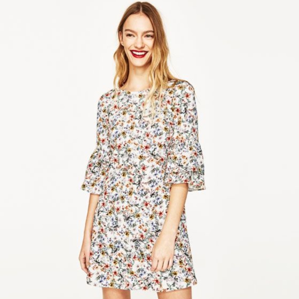 Zara/Floral Print Dress Sz XS